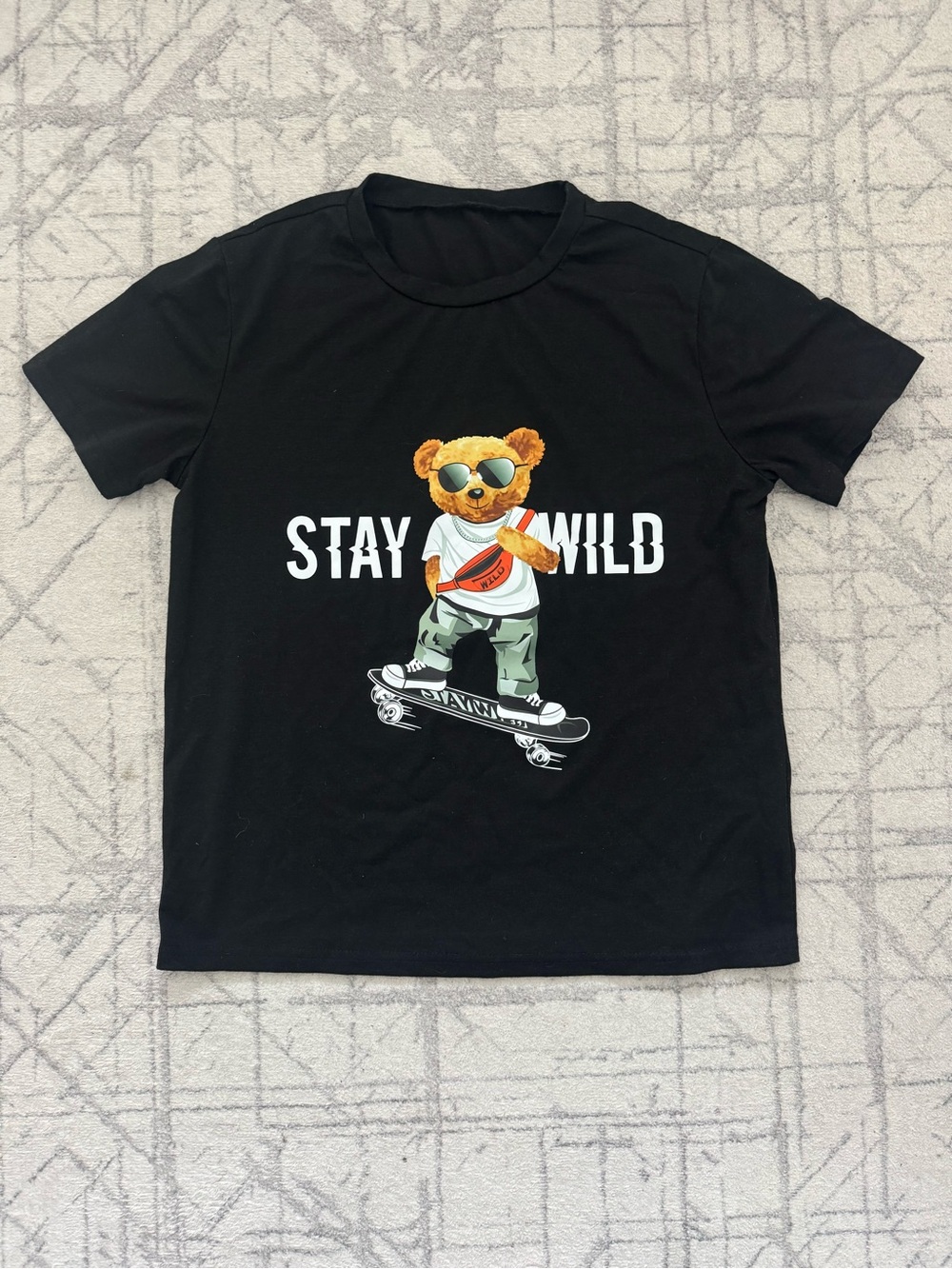 Stay Wild Bear Skate Tee - Black